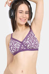 Rosaline Everyday Double Layered Non Wired 3/4th Coverage T-Shirt Bra - Winter Bloom — thumbnail 1
